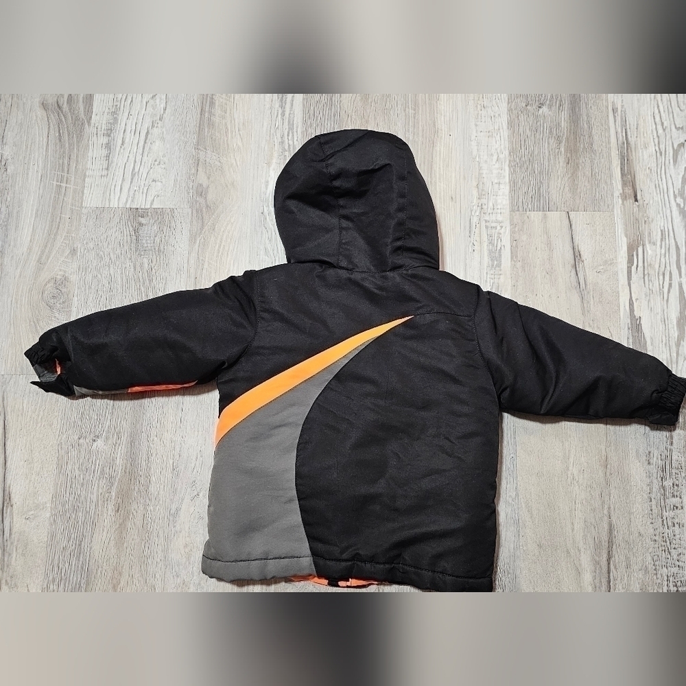 Size 2T | Wonder Kids 3-in-1 Orange/Gray Camo Zippered Jacket - Picture 6 of 8